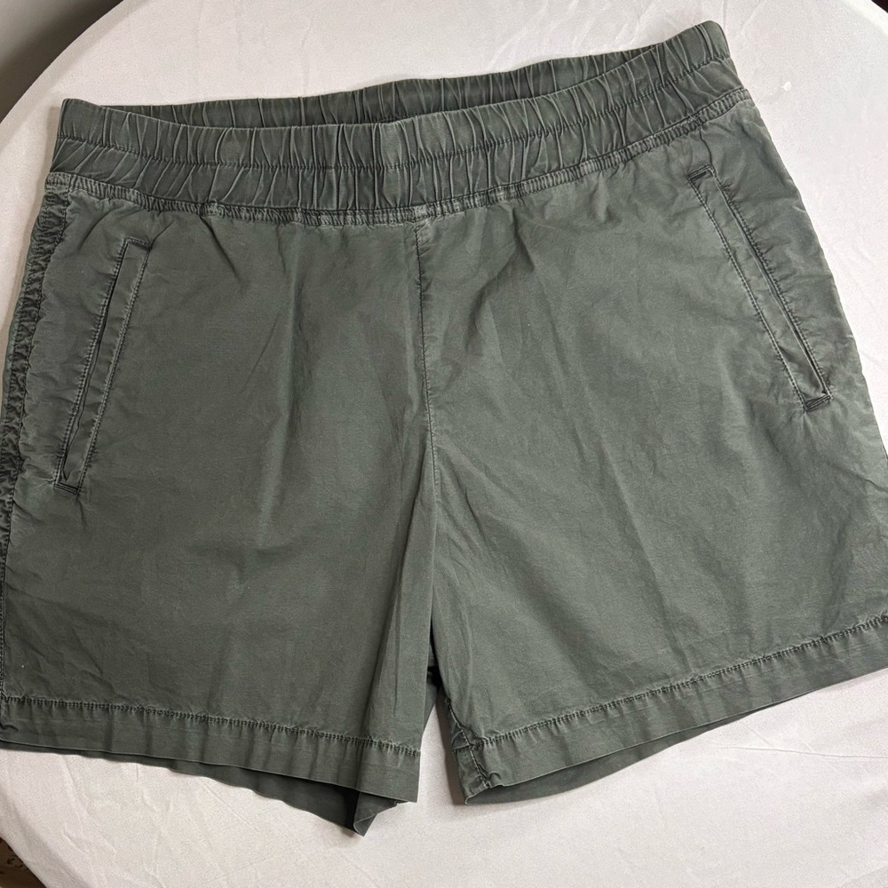 James Perse Green Cargo Shorts Relaxed Fit Cotton